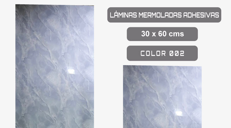 Wall Panel Ranurado - Láminas Marmoladas Adhesivas - Color 002 - 30x60cm