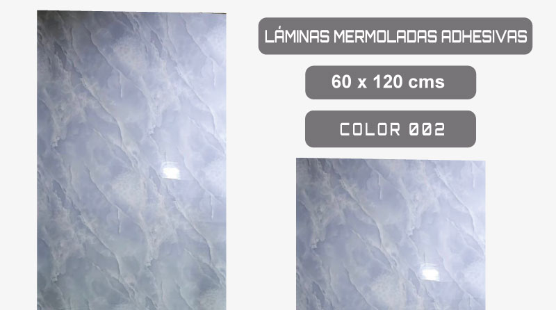 Wall Panel Ranurado - Láminas Marmoladas Adhesivas - Color 002 - 60x120cm